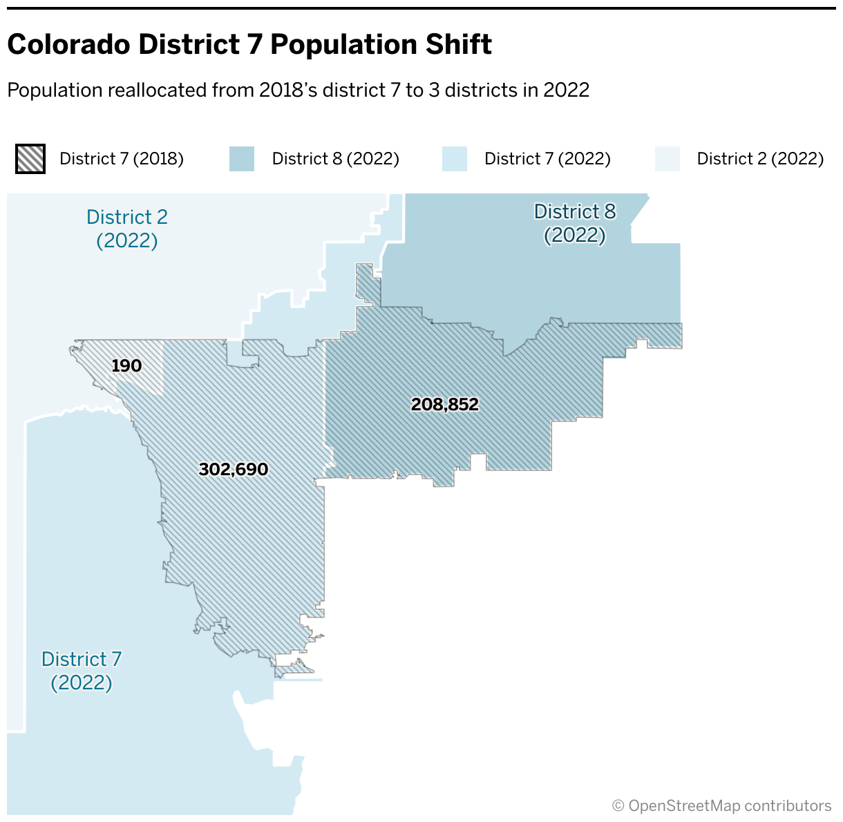 Colorado District 7 Population Shift (Locator map)