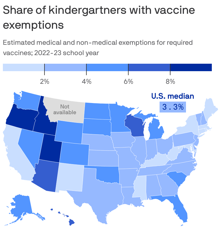 More Louisiana kindergarteners are getting vaccine exemptions 