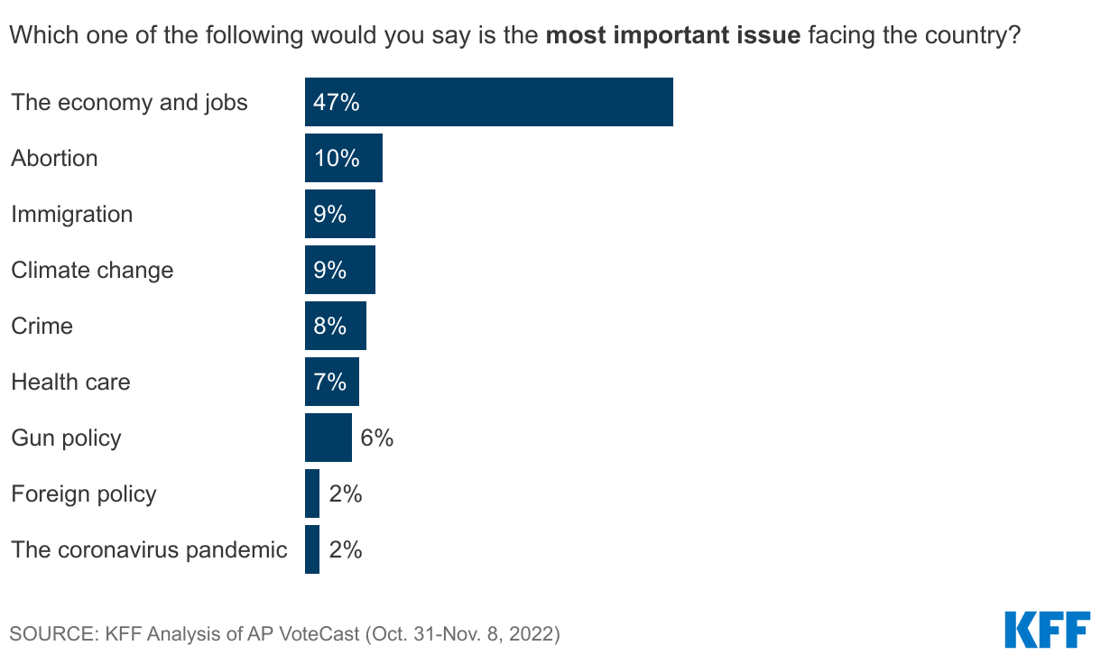 Half Of Voters Say The Economy Is Most Important Issue Facing The Country  data chart