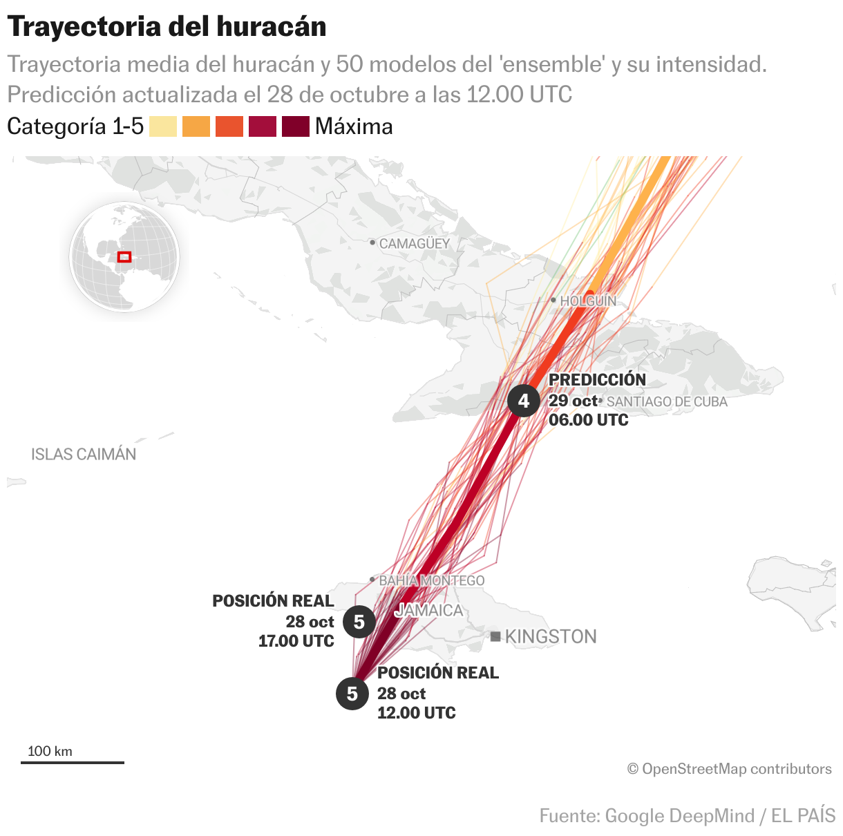 Trayectoria del huracán (Mapas de ubicación)