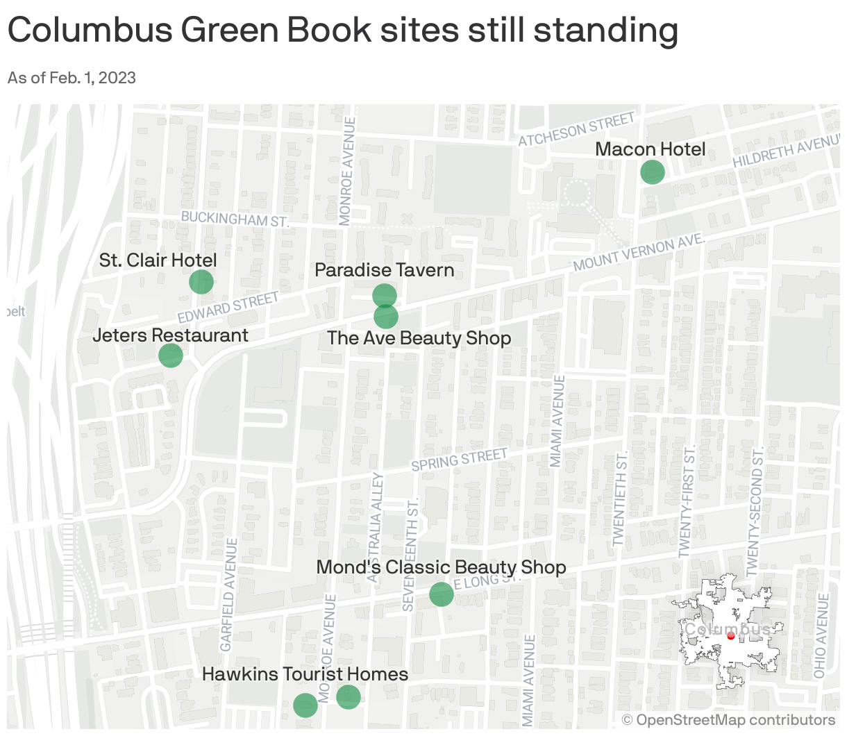 Columbus Green Book sites still standing