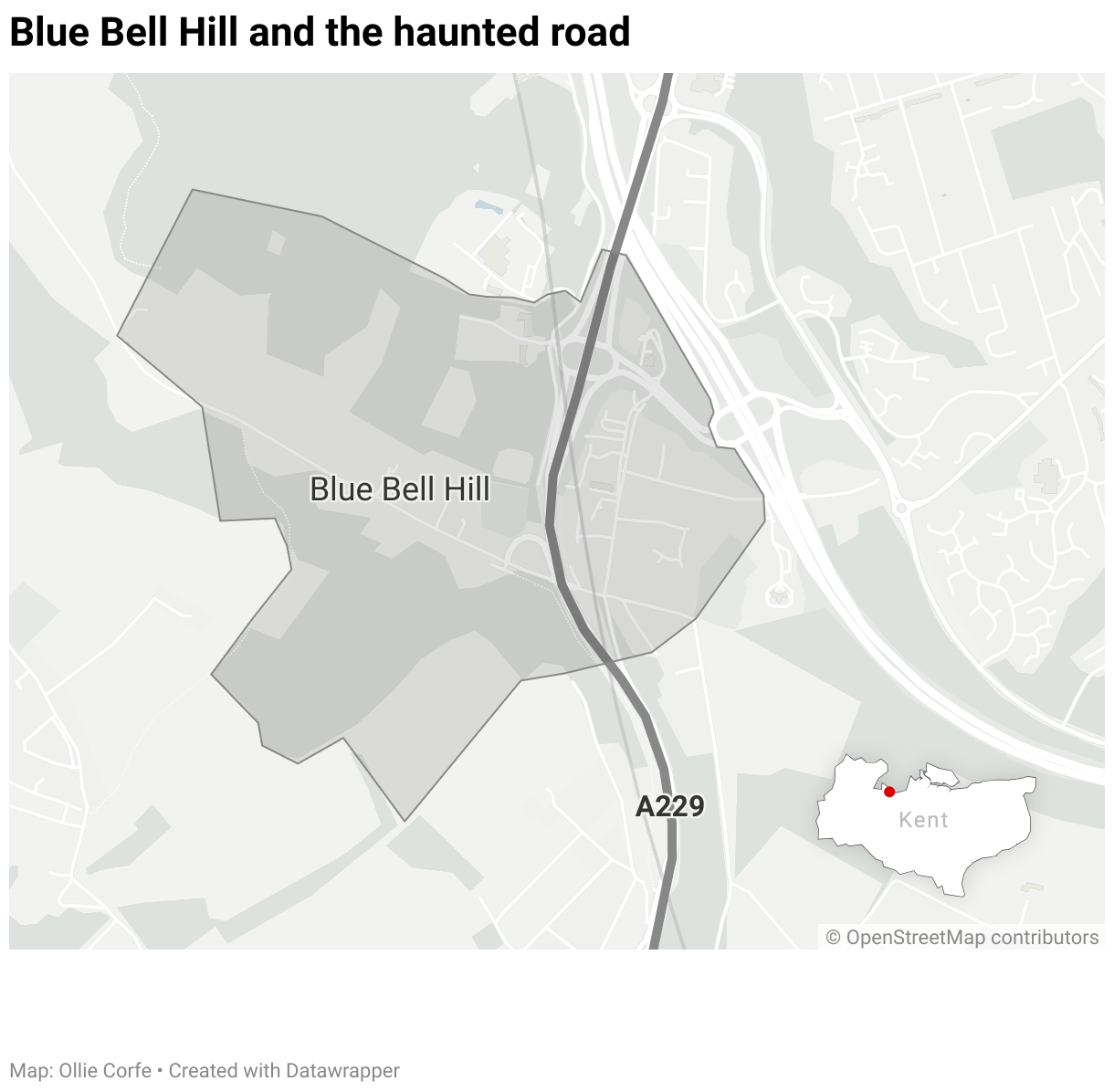 Blue Bell Hill map.