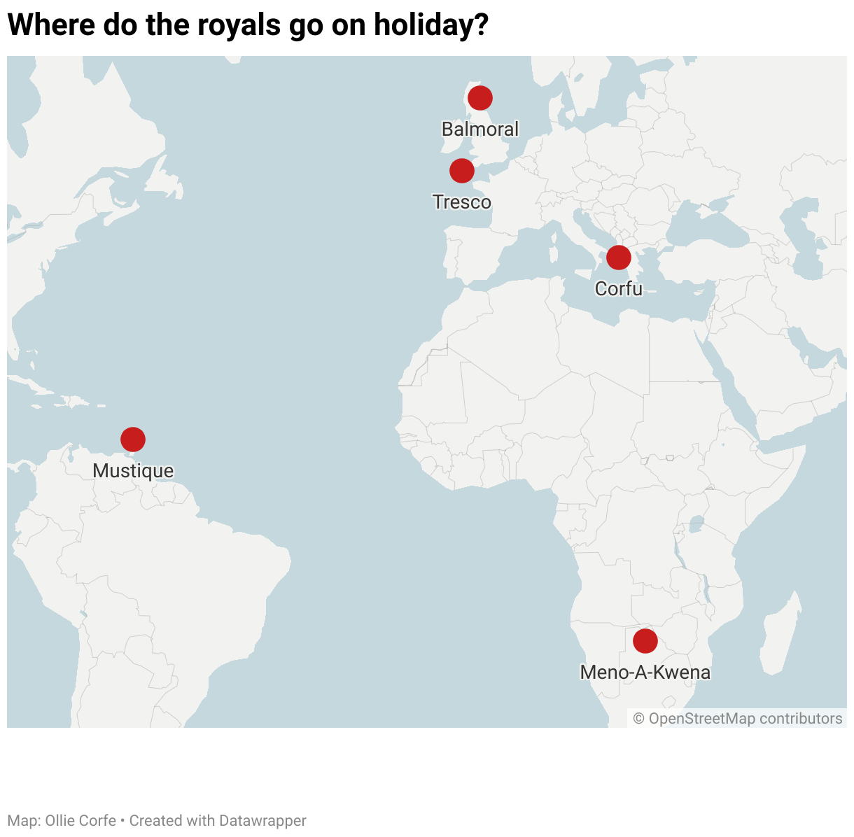 Royal holiday hotspots.