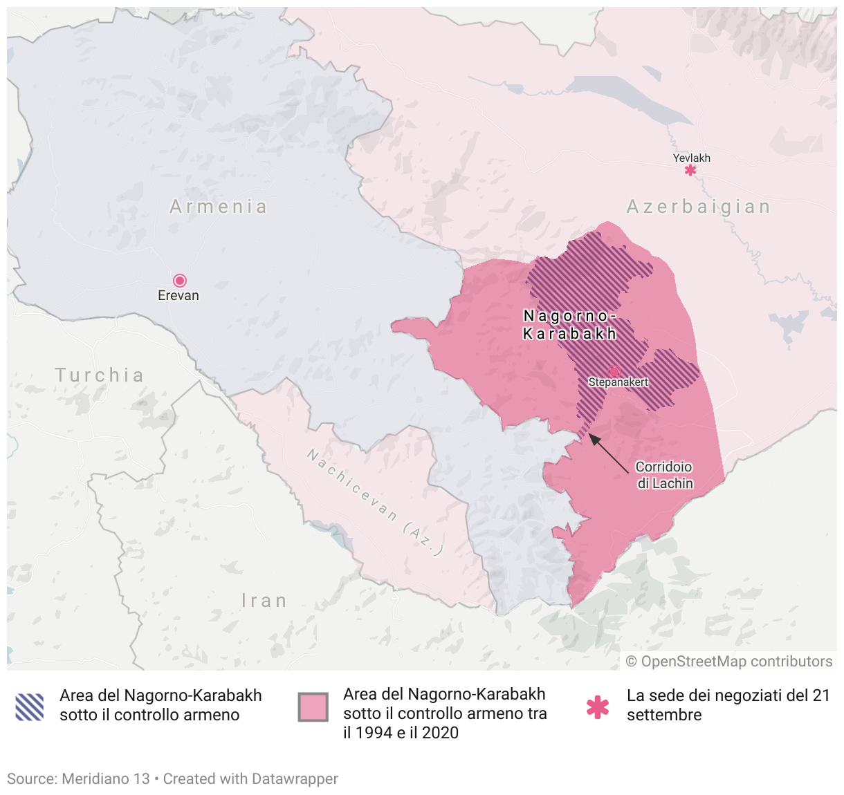 Prima della resa del Nagorno-Karabakh, la regione appariva così