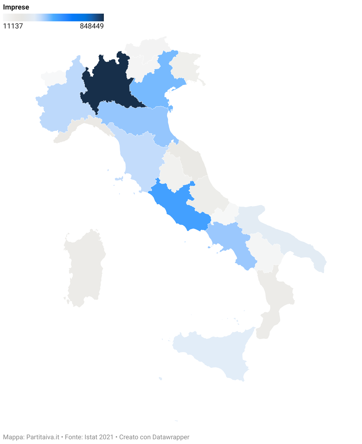 imprese italiane regione