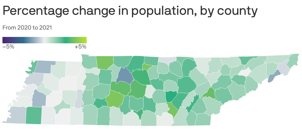 Nashville area grows as city population dips Axios Nashville