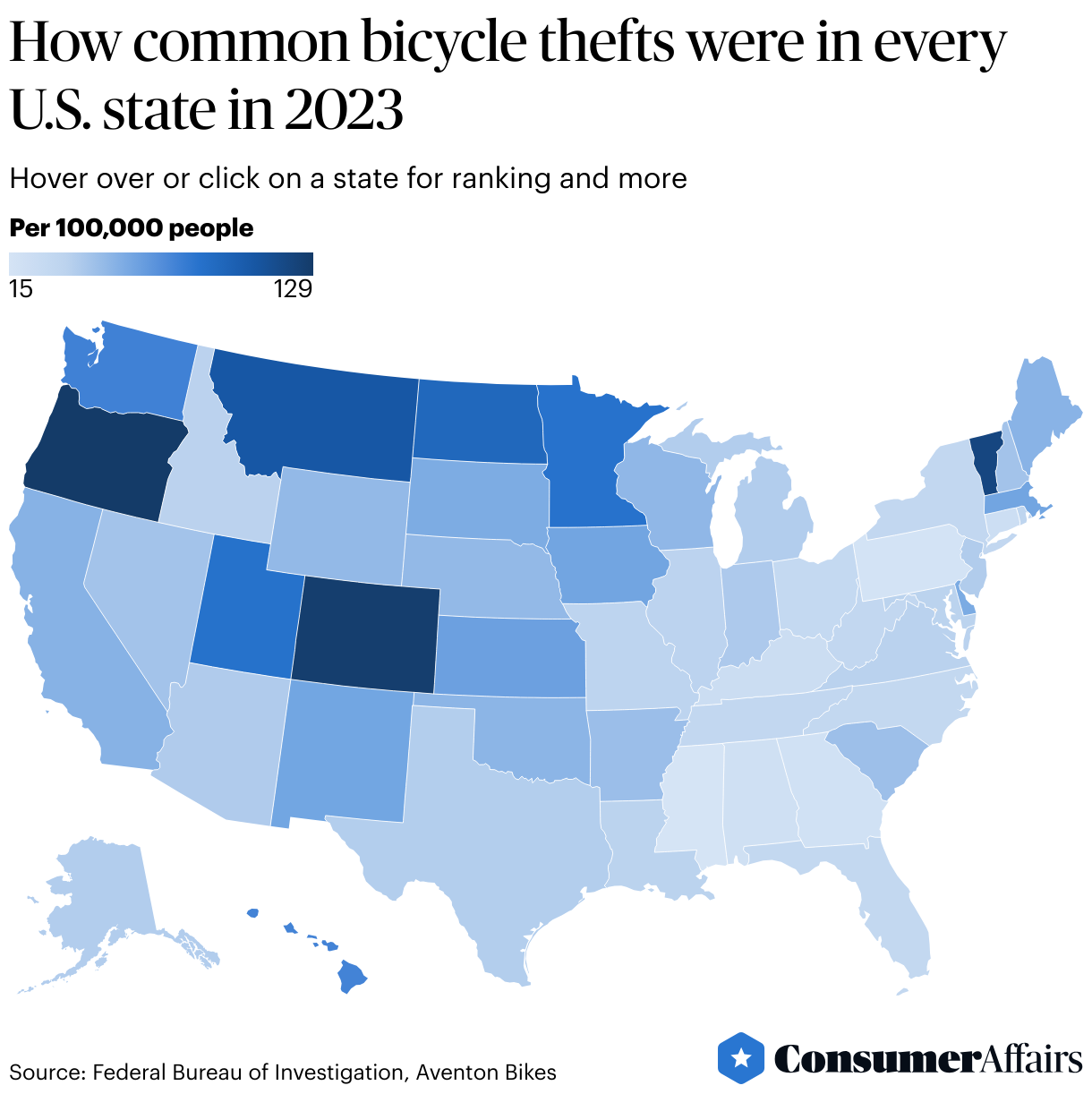 Consumer News: Bicycle thefts were the worst in these U.S. states in 2023