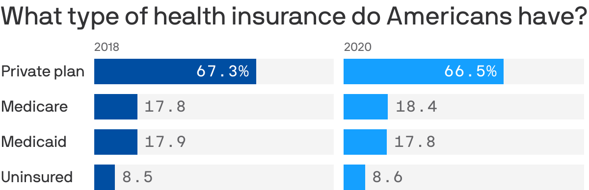 What type of health insurance do Americans have?