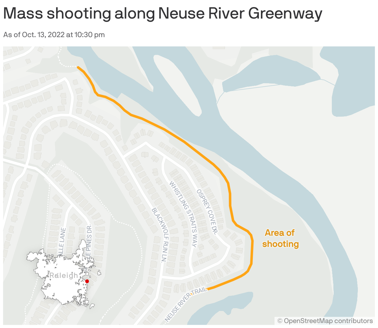 Mass shooting along Neuse River Greenway