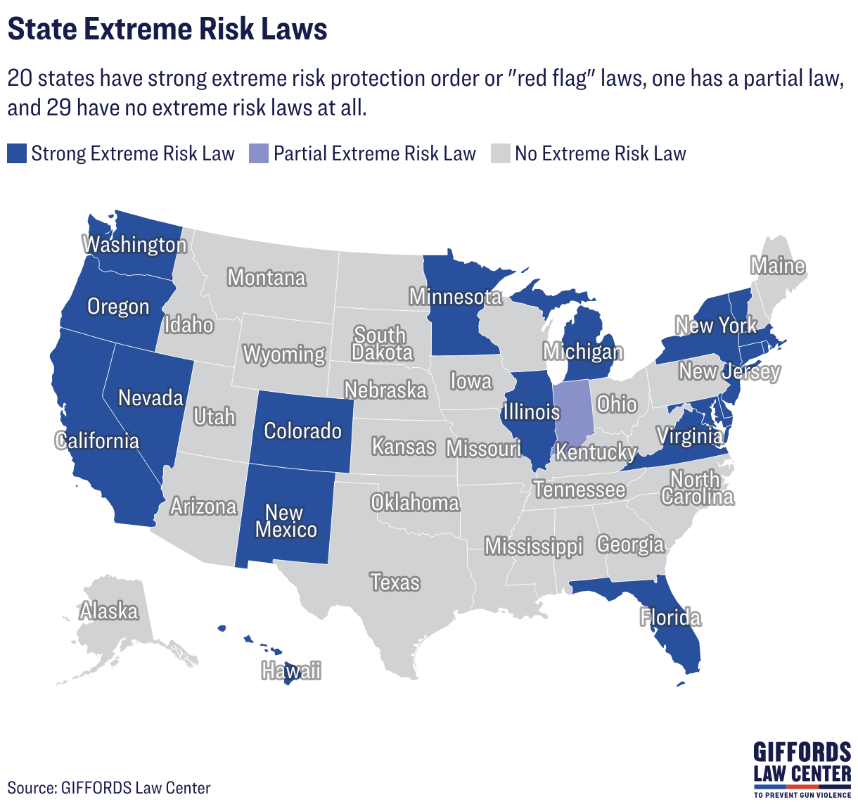 State Extreme Risk Laws (Choropleth map)