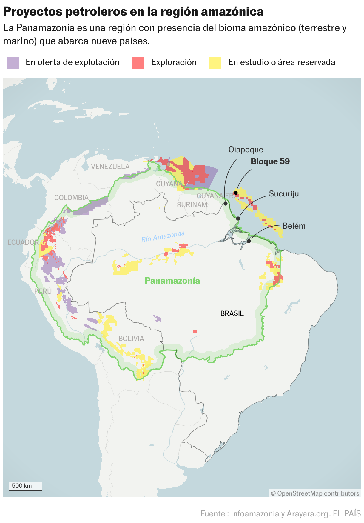 Proyectos petroleros en la región amazónica (Mapas de ubicación)