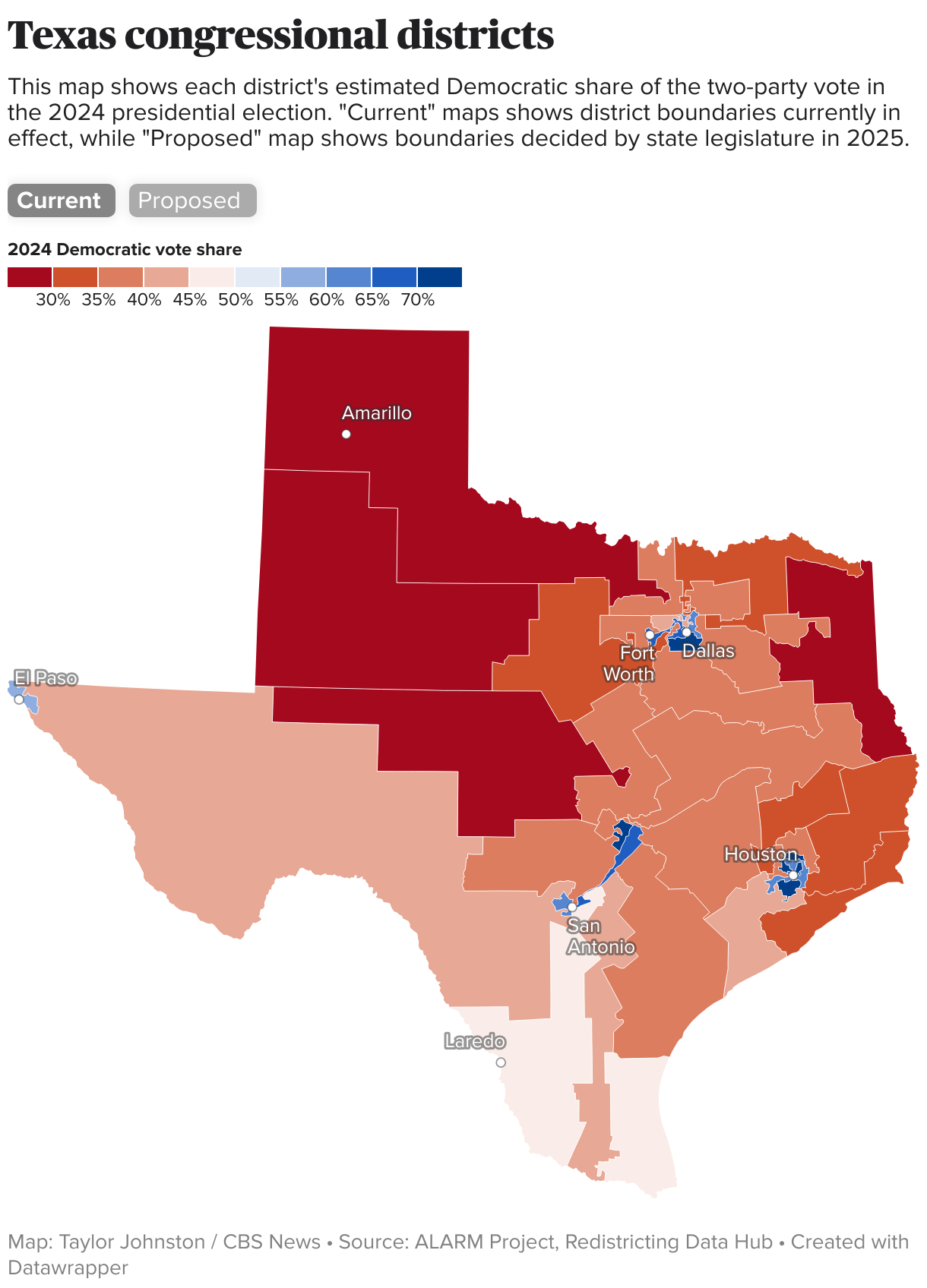 Texas congressional districts map