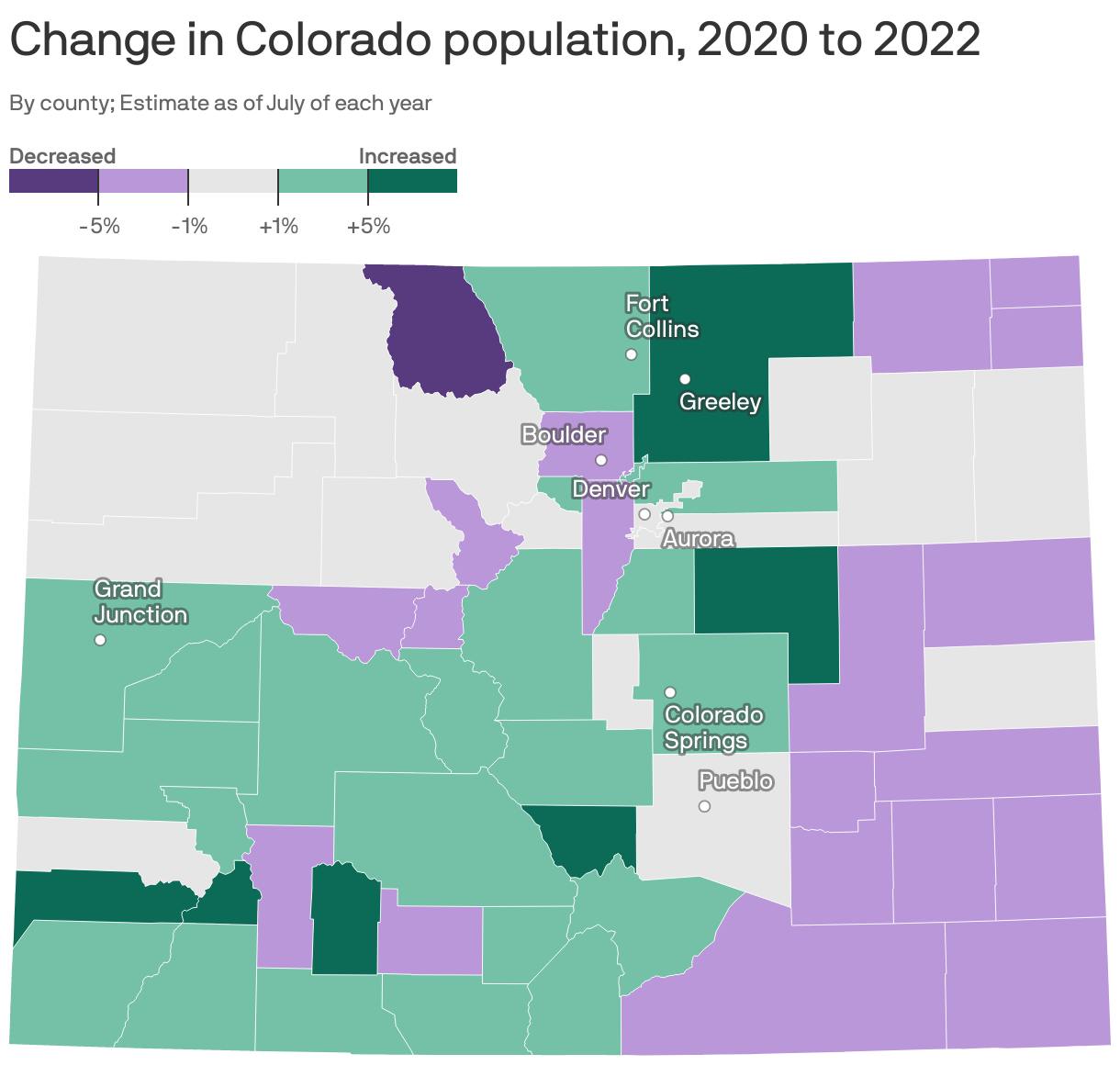 New census figures show where Colorado grew amid the pandemic Axios