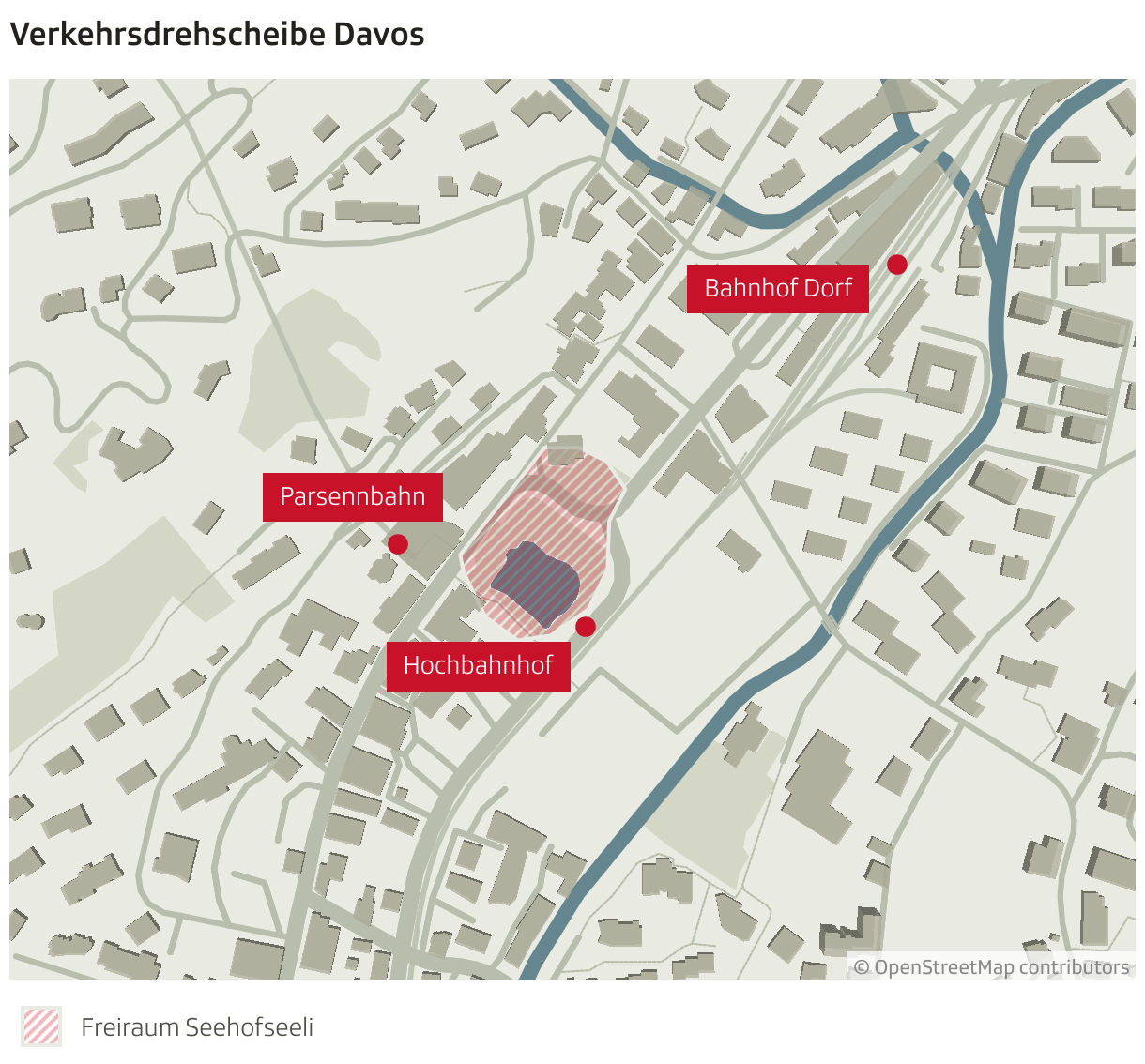 Verkehrsdrehscheibe Davos (Locator-Karte)