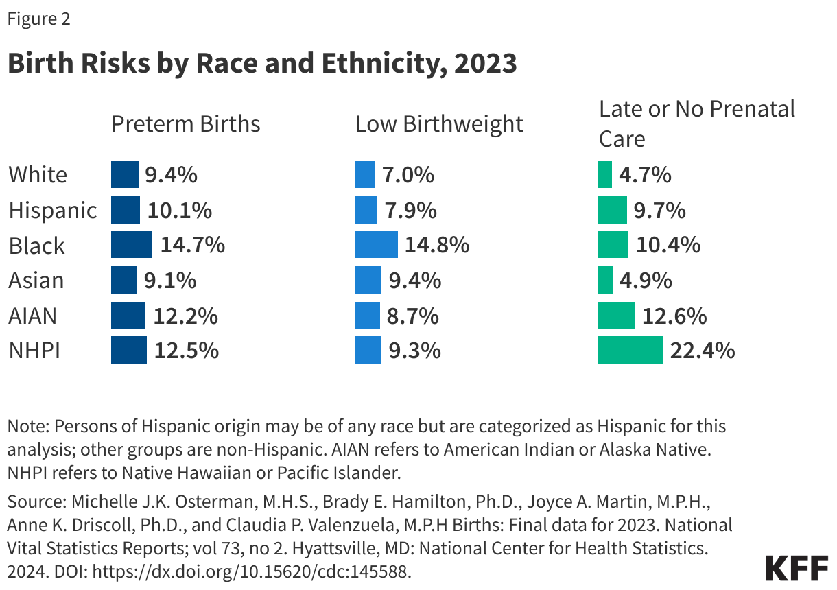 Birth Risks by Race and Ethnicity, 2023