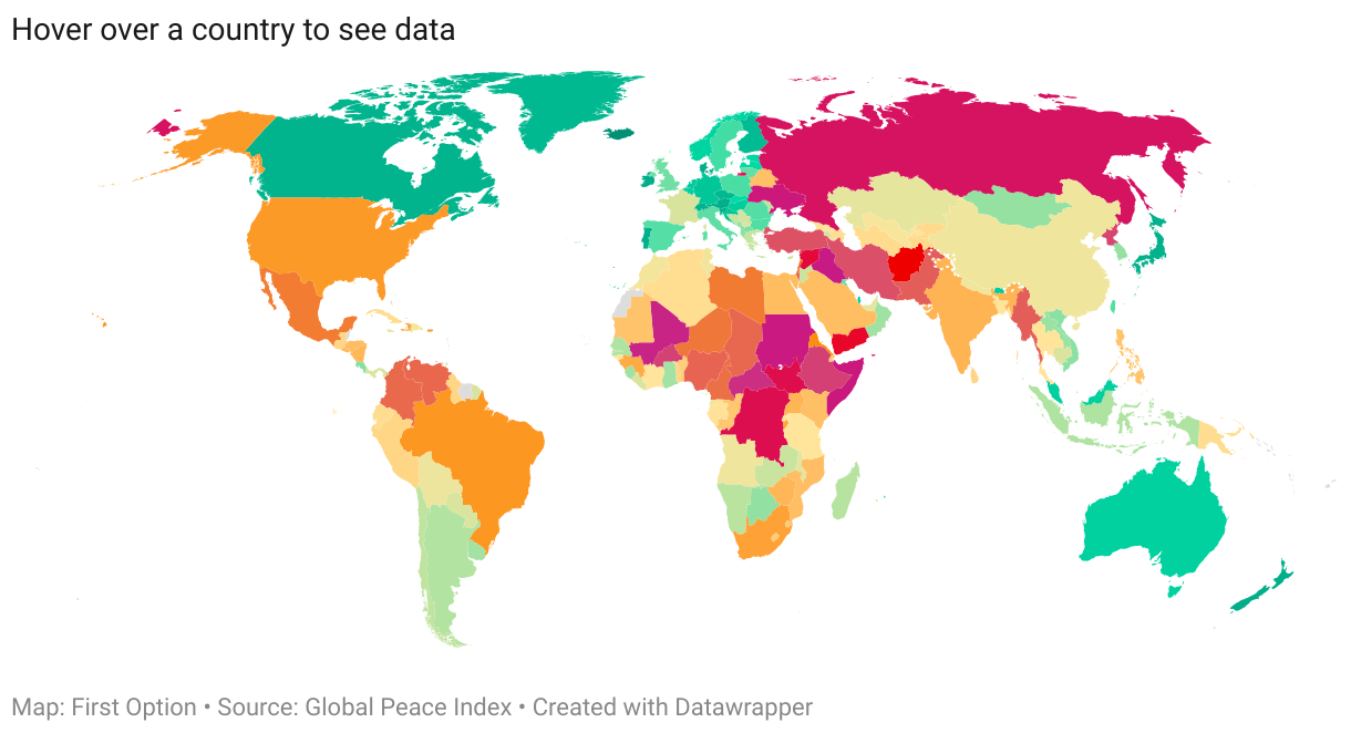 Global Peace Index World Map