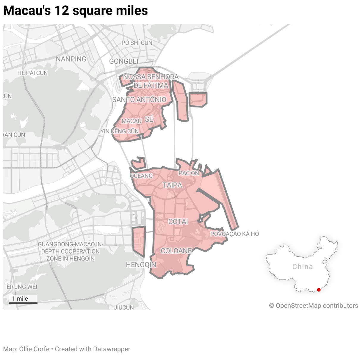Map of Macau.