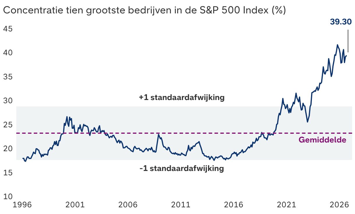 Een handvol aandelen is verantwoordelijk voor een uiterst geconcentreerde markt