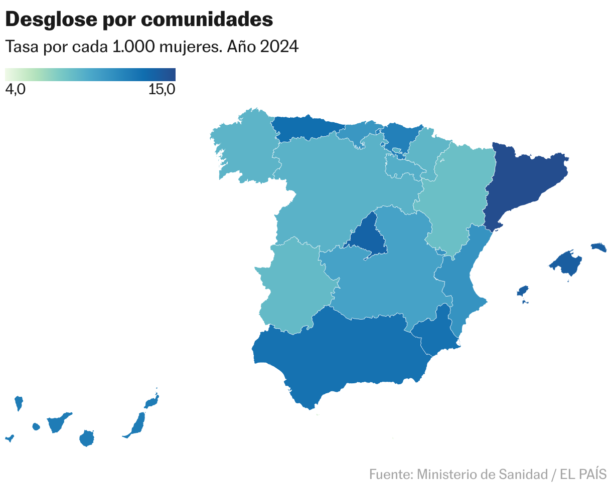 Desglose por comunidades (Mapa coroplético)