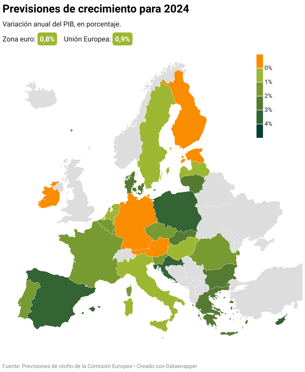 Bruselas eleva al 3% el crecimiento de la economía española en 2024 ...