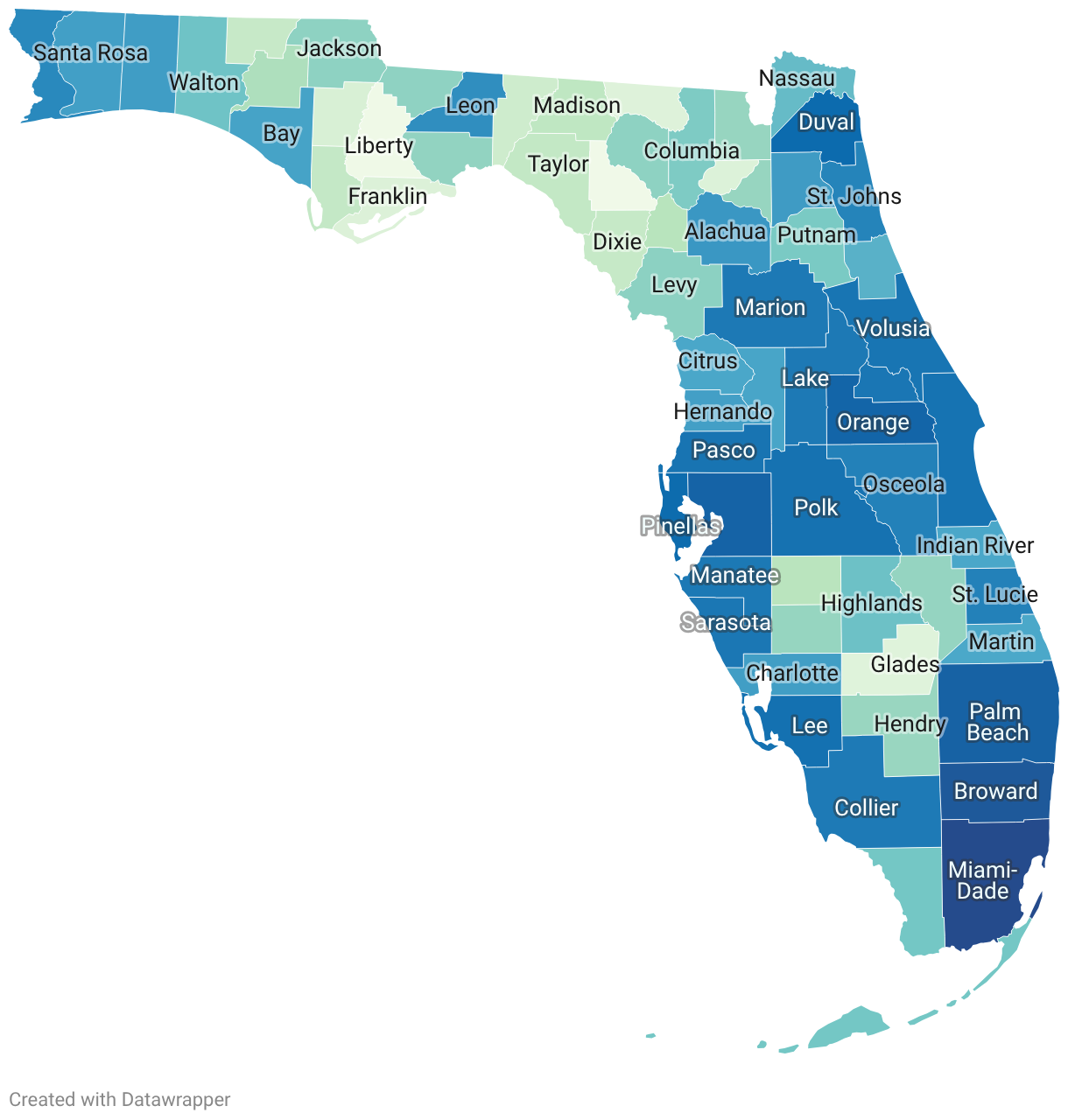 Total Voters by County