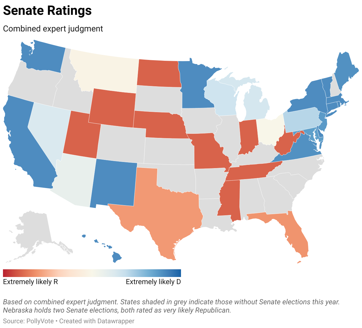 Senate Map based on combined expert judgment