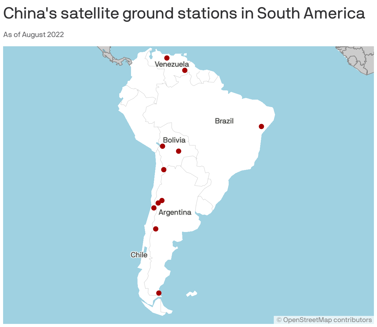 China's satellite ground stations in South America