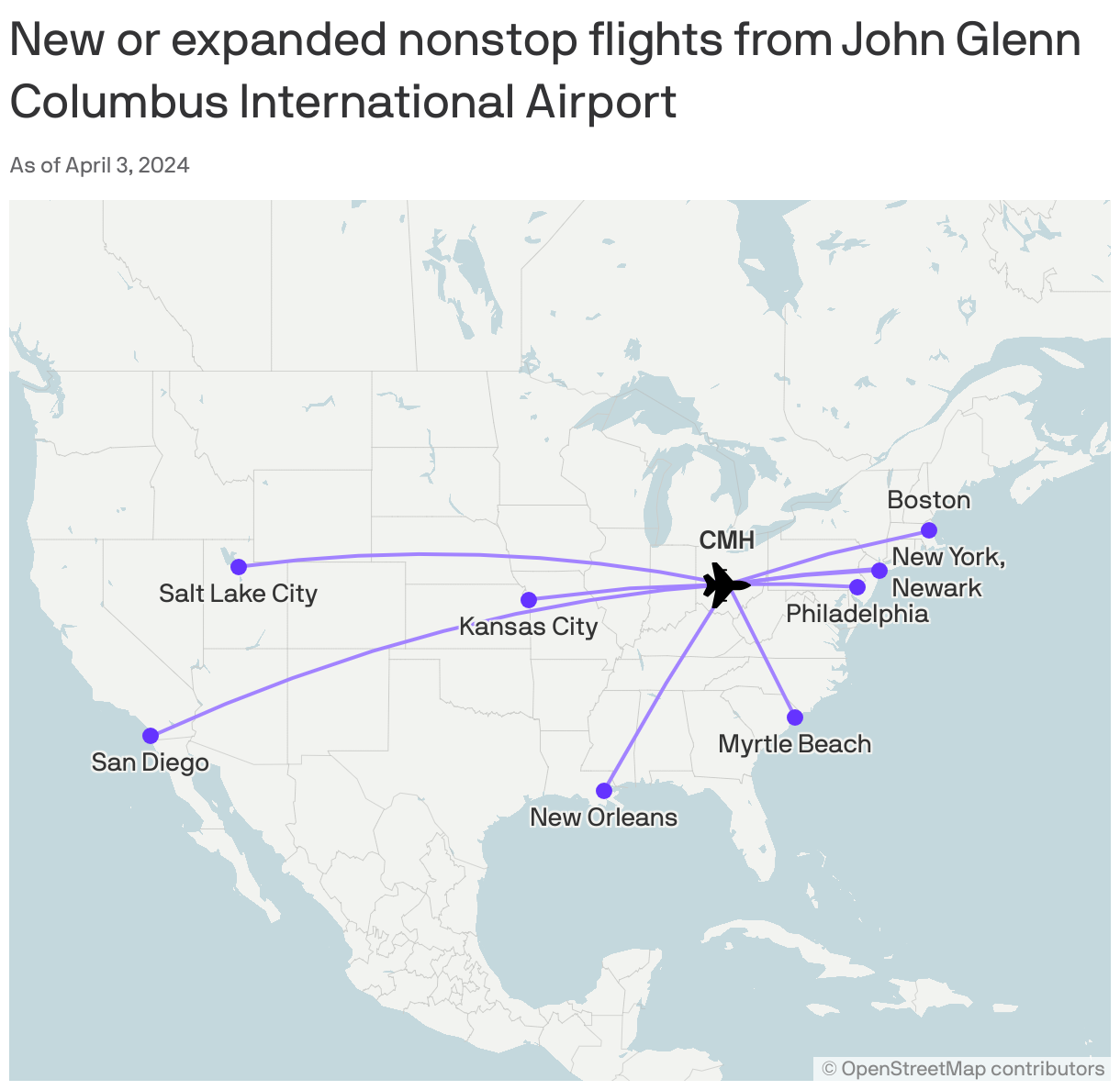 Columbus airport gearing up for busy summer 2024 travel season - Axios ...