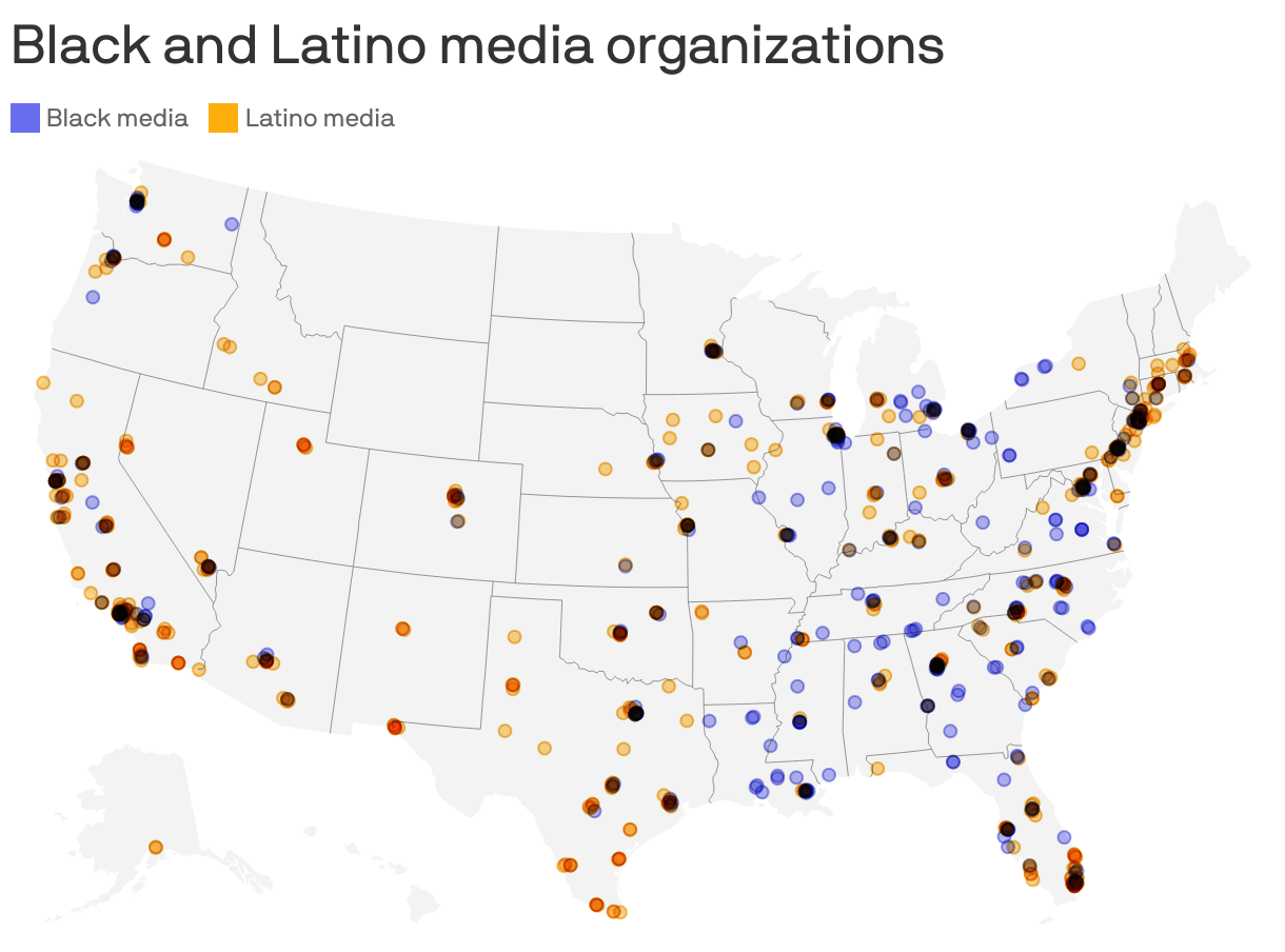 Black and Latino media organizations