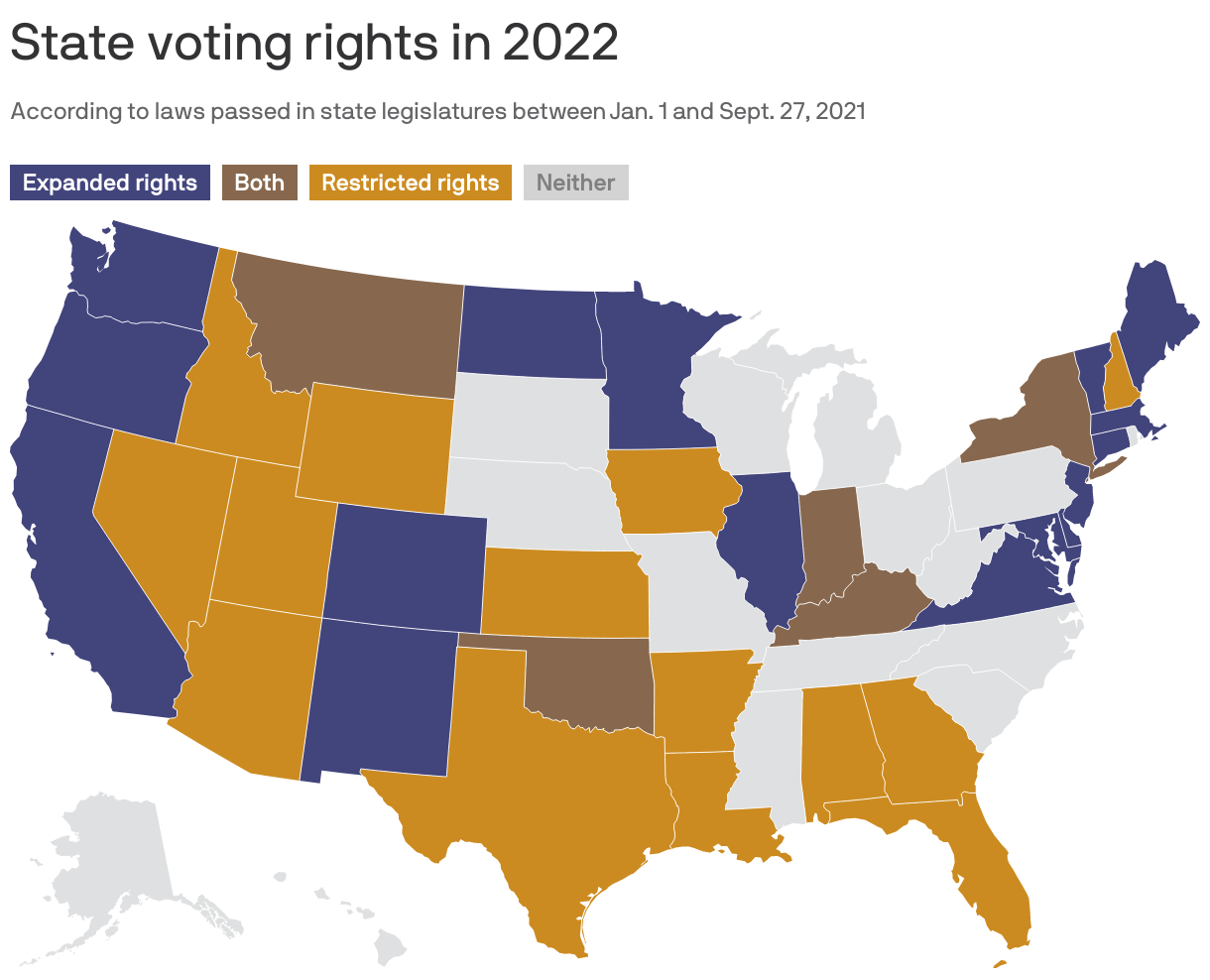 State voting rights in 2022