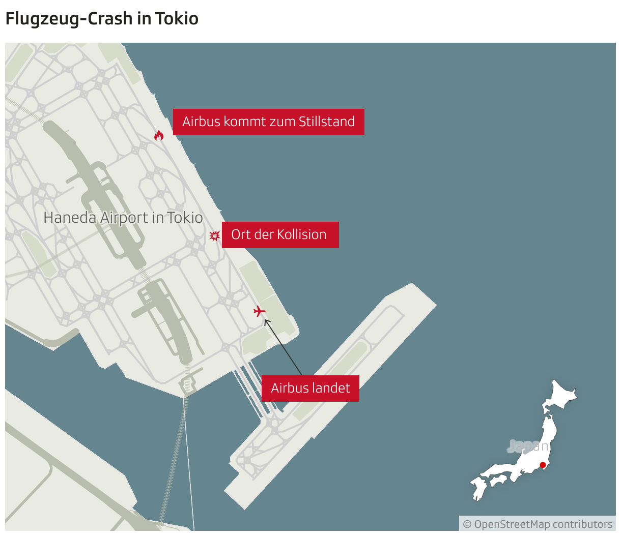 Flugzeugcrash in Tokio - So verhinderte die Airbus-Crew in Japan die ...