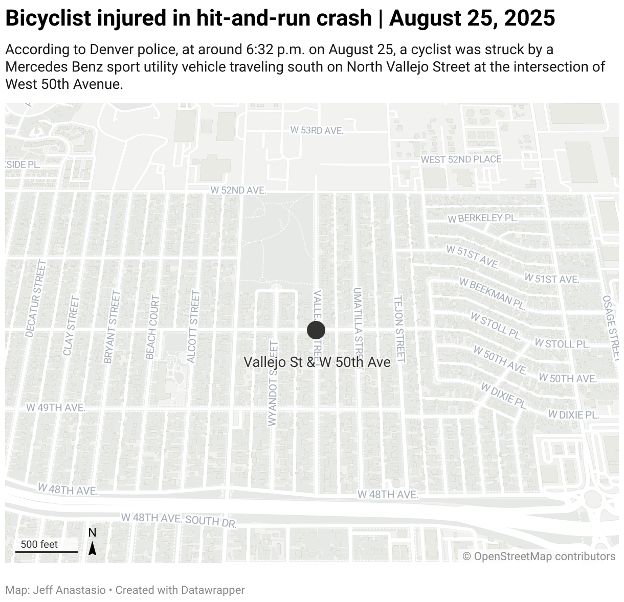 Bicyclist injured in hit-and-run crash | August 25, 2025 (Locator map)