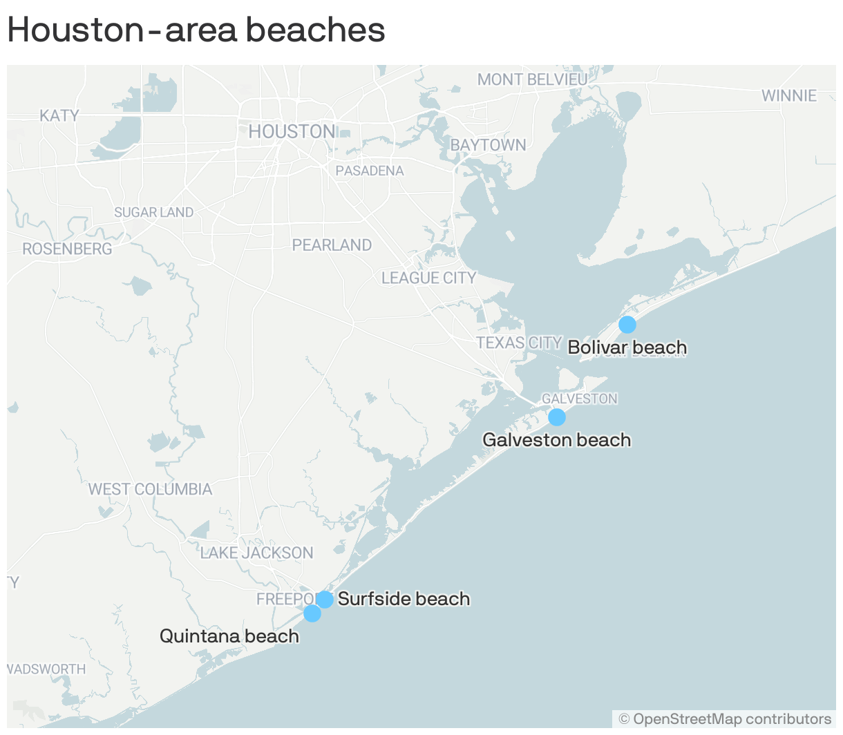 Houston-area beaches