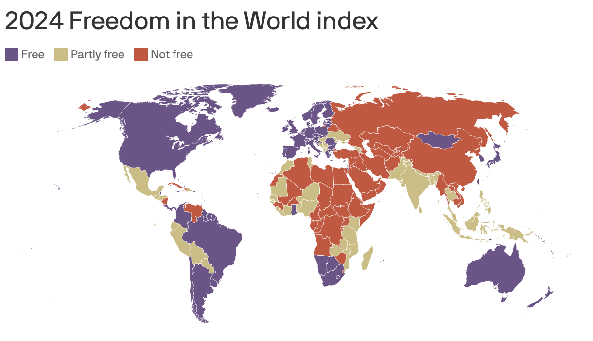 Freedom House Rankings Show Global Decline In Democracy   Full 