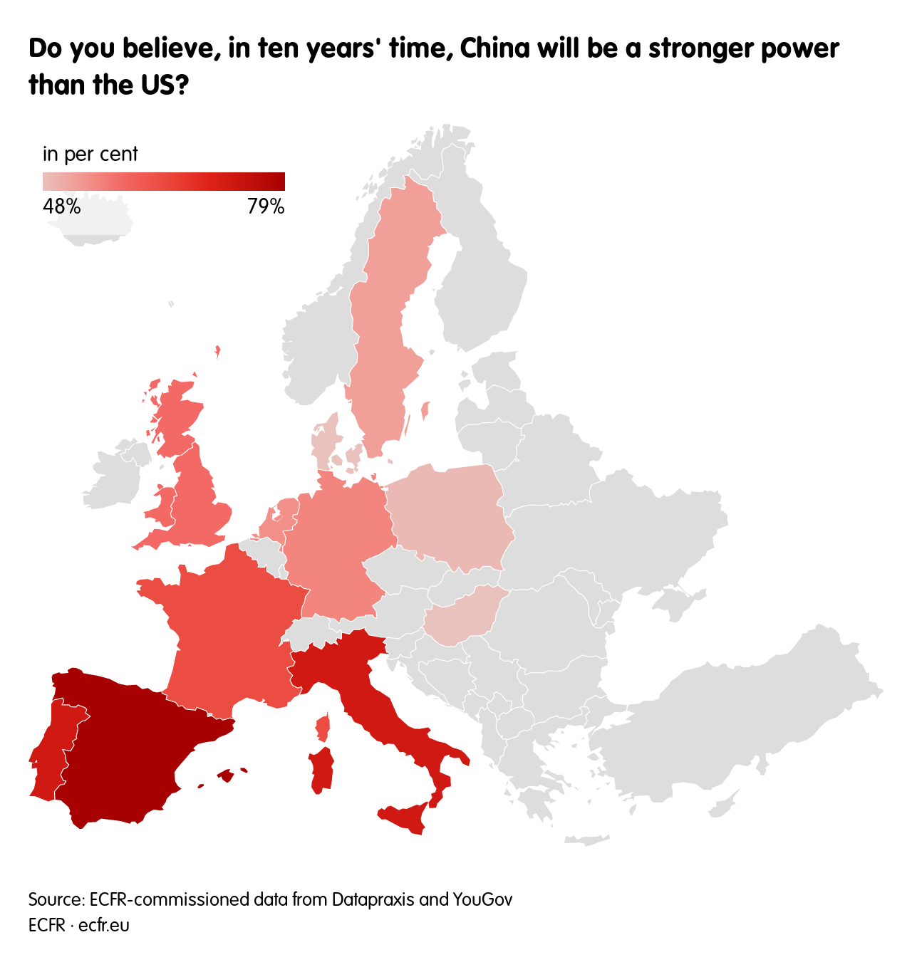 Do you believe, in ten years' time, China will be a stronger power than the US?