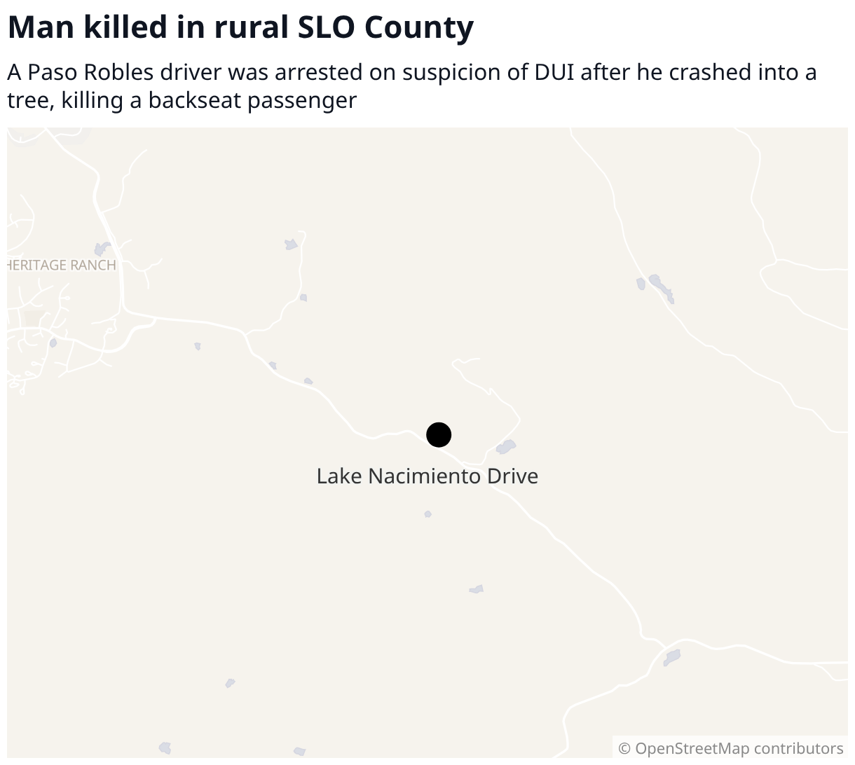 Man killed after car slams into tree in SLO County CA | San Luis Obispo ...