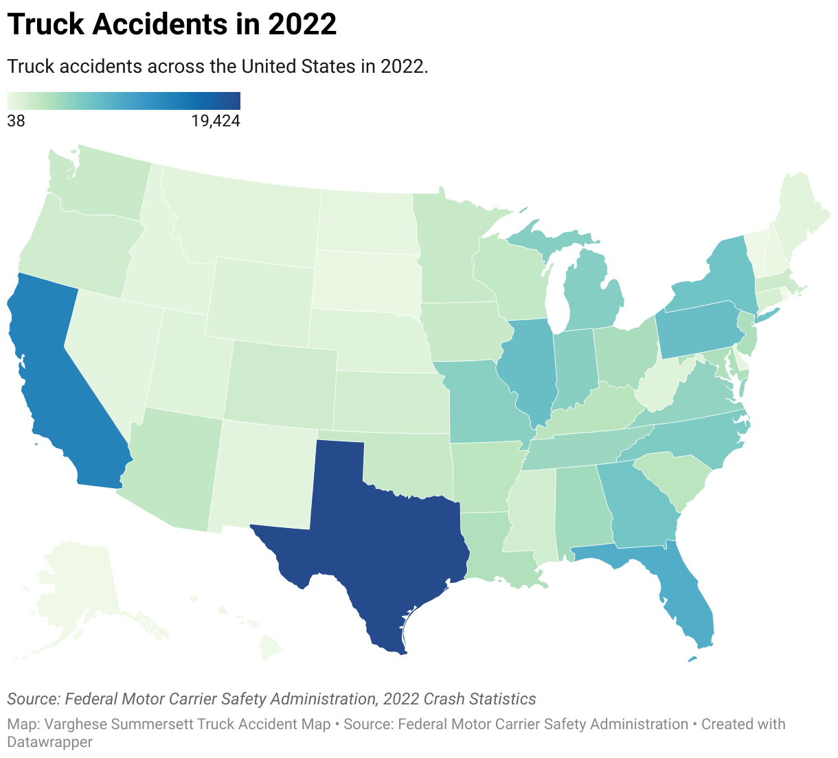 U.S. Trucking Accidents: A State-by-State Analysis