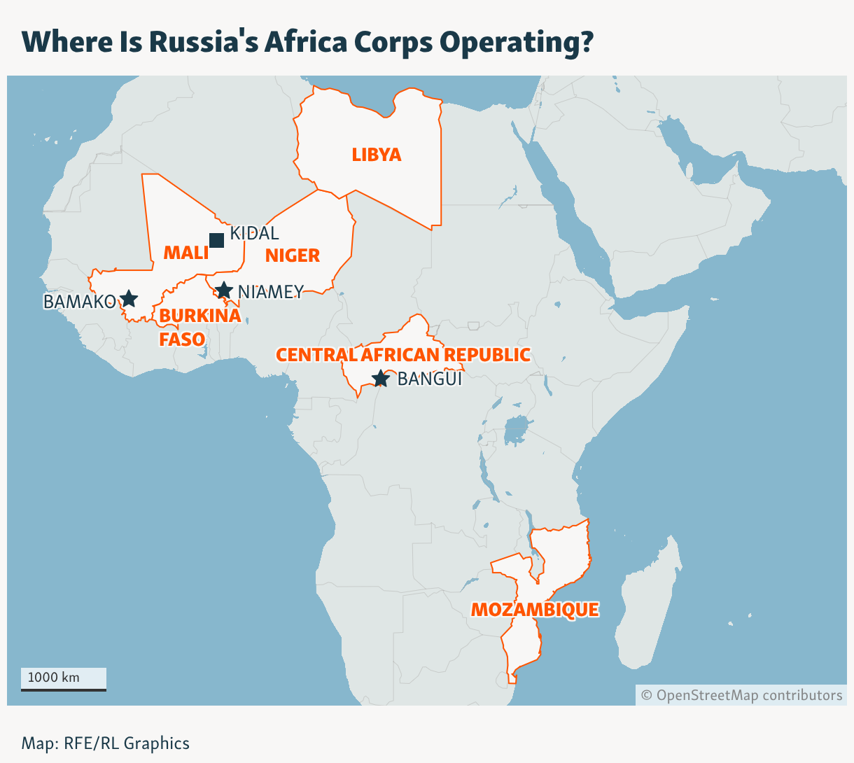 Where Is Russia's Africa Corps Operating? (Locator map)