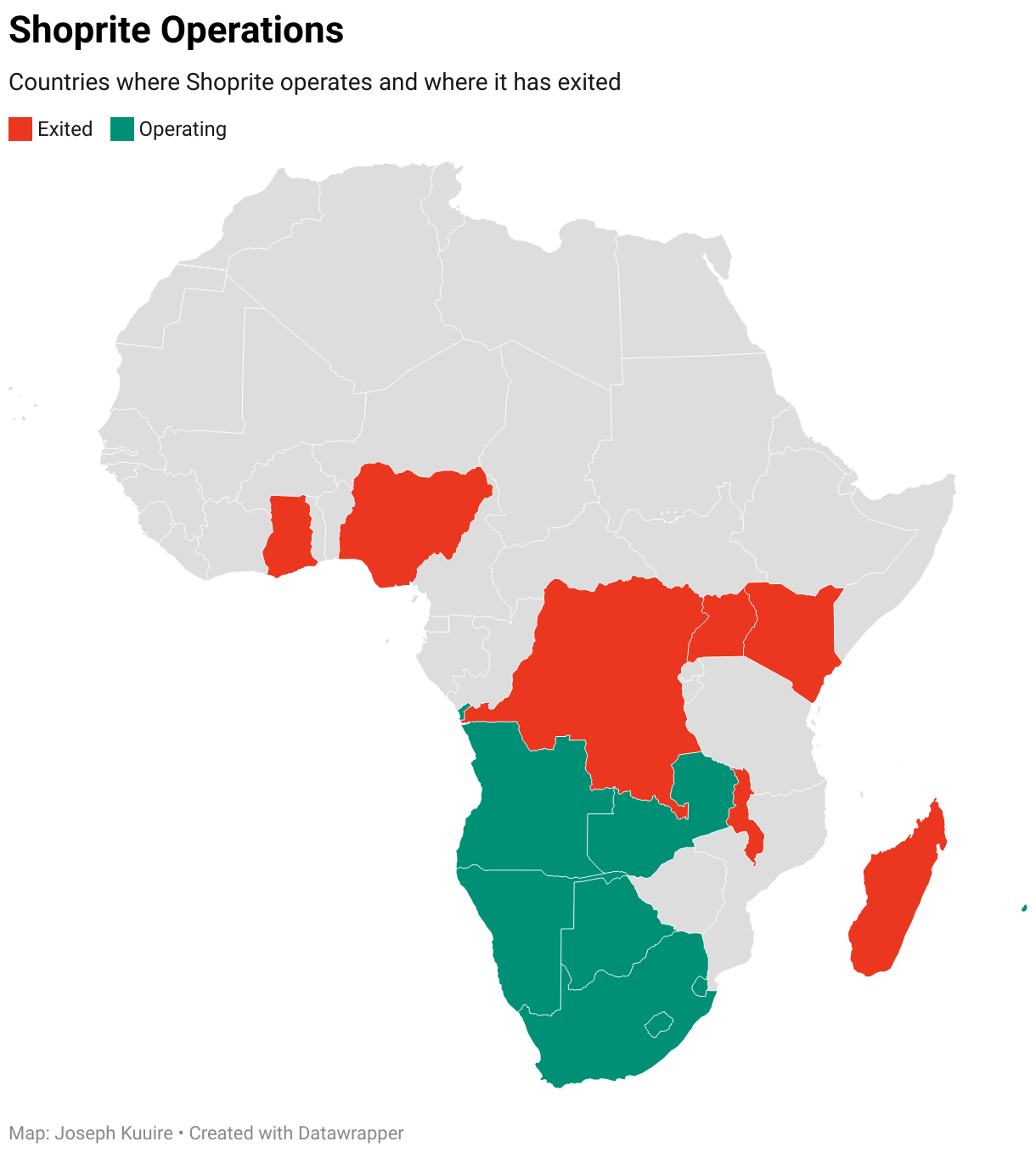 Shoprite Operations (Choropleth map)