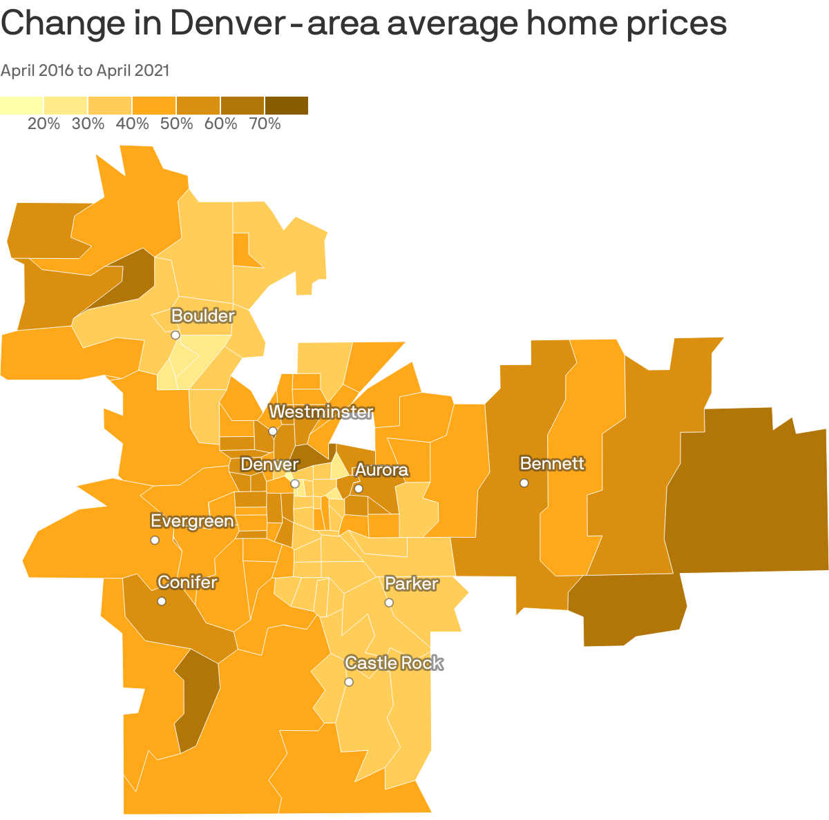 New analysis shows how much Denver area home prices spiked - Axios Denver