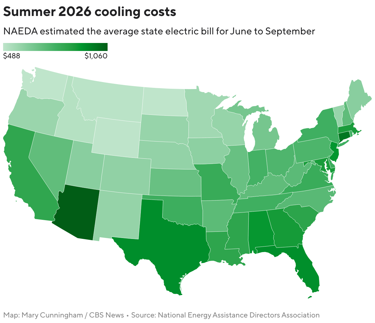 Here's how much you could pay this summer (Choropleth map)