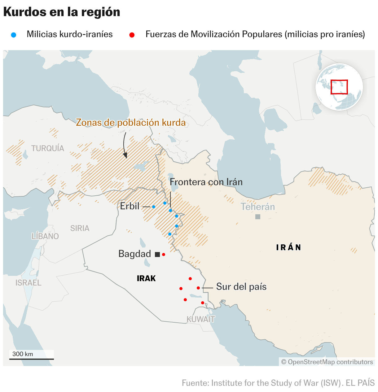 Kurdos en la región (Mapas de ubicación)