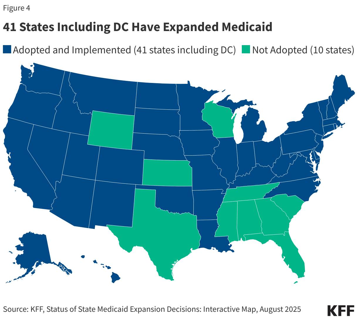 41 States Including DC Have Expanded Medicaid