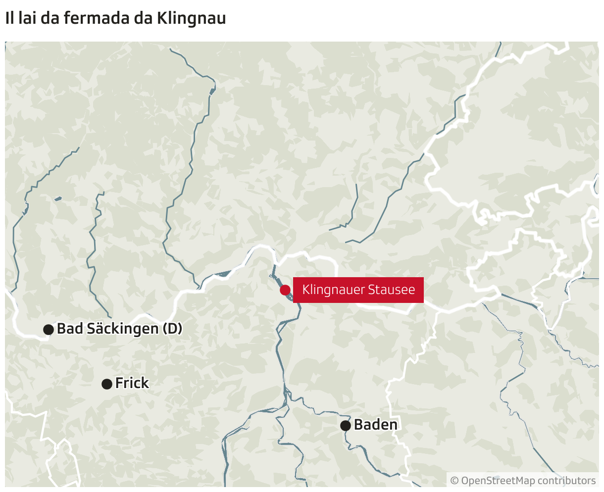 Il lai da fermada da Klingnau (Locator-Karte)