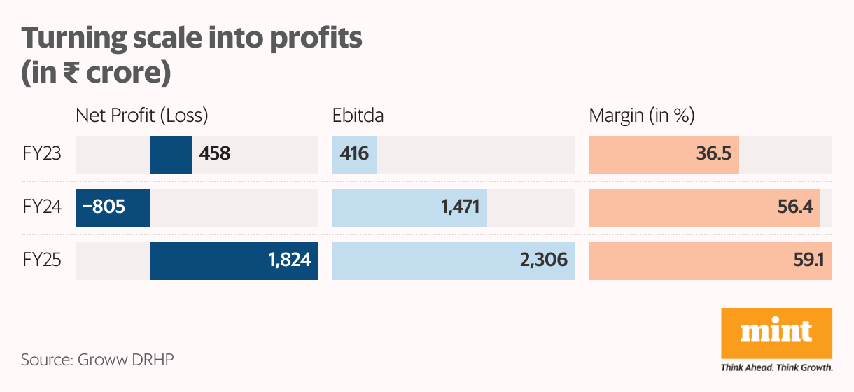 Turning scale into profits (in  <span class='webrupee'>₹</span> crore) (Split Bars)