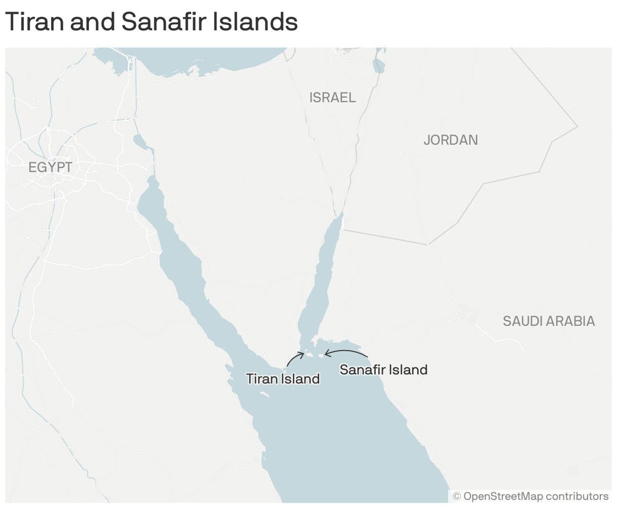 Tiran and Sanafir Islands