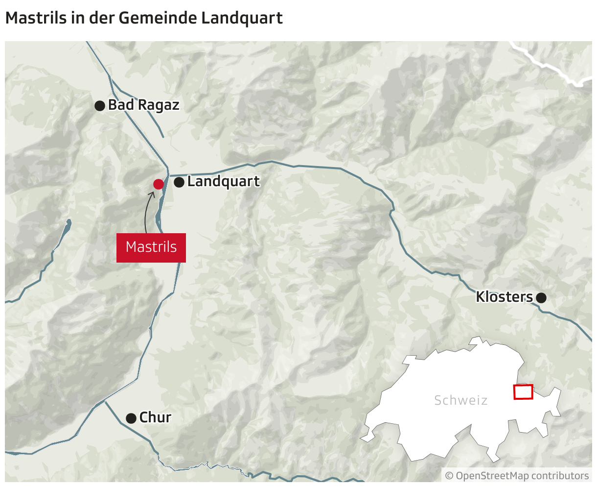Mastrils in der Gemeinde Landquart (Locator-Karte)