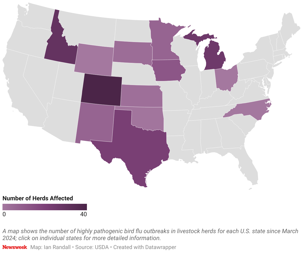 Maps Show US Counties Hit by Bird Flu Outbreak Newsweek