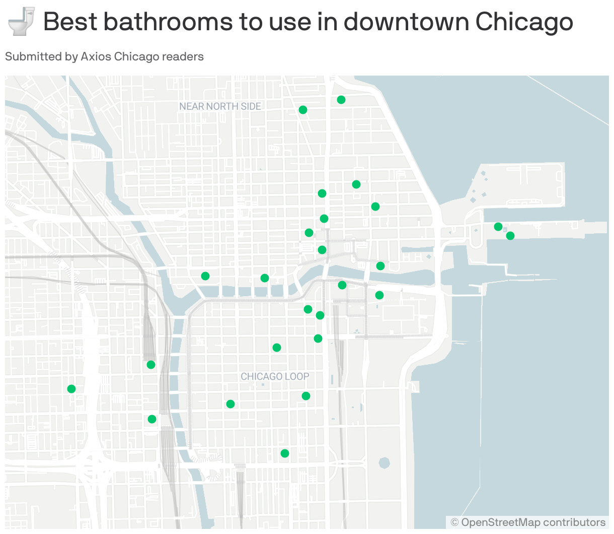 🚽 Best bathrooms to use in downtown Chicago 