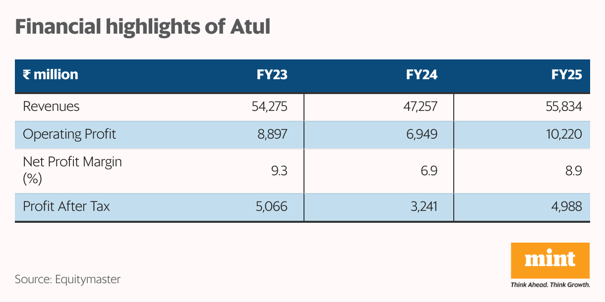 Financial highlights of Atul (Table)